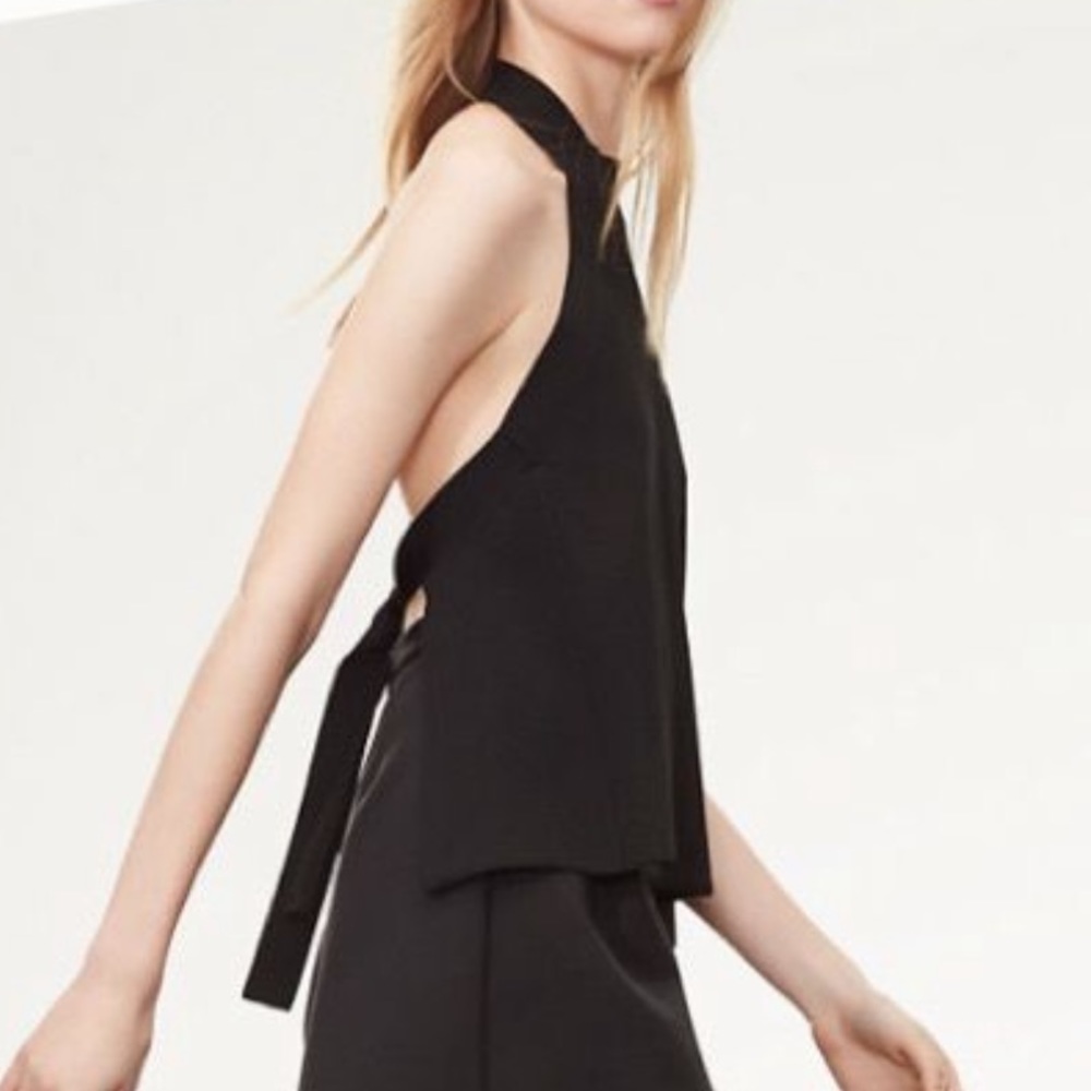 Elegant Black Halter Top